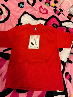 Emily The strange red graphic T-shirt size L